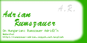 adrian rumszauer business card